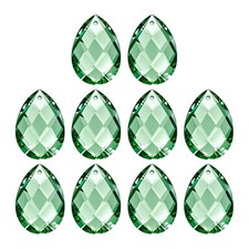 K9 Teardrop Beads, 10 Pack 38mm Grid Beads, Green