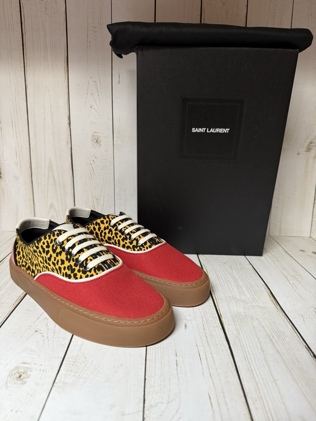 Sneakers basse Saint Laurent Vernice color block multicolore taglia 38 8