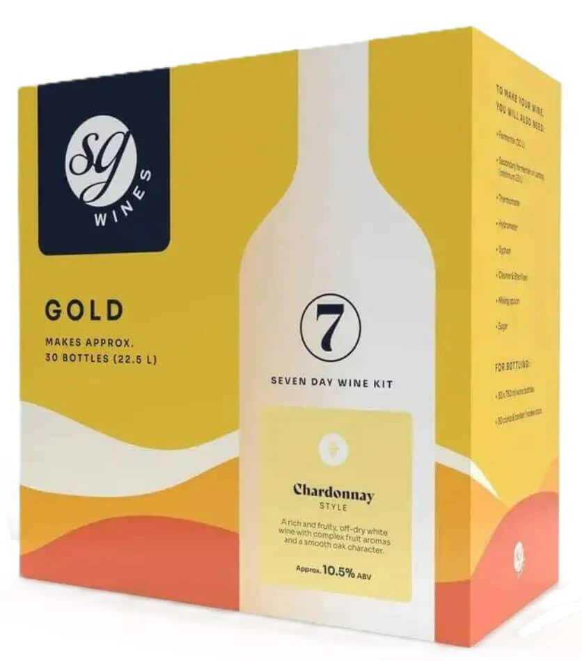 Chardonnay Style Wine Kit | 30 Bottle | SG Wines Gold