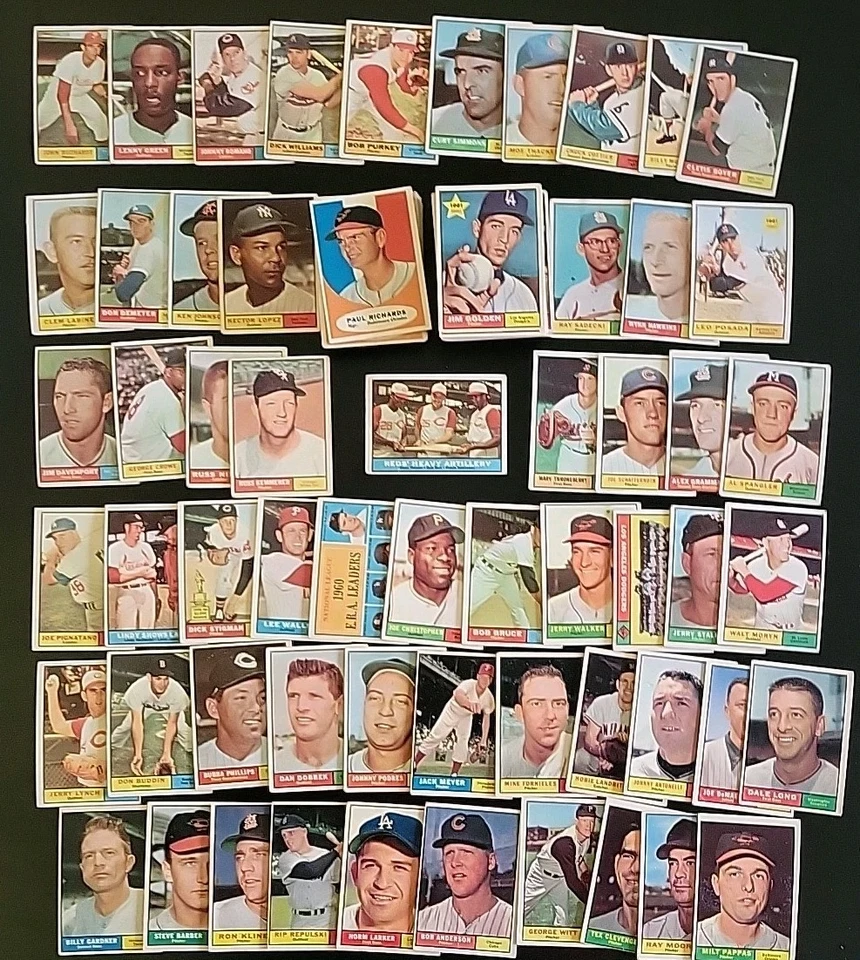 Lote de béisbol Topps 1961 - 178 diferentes - con artillería pesada Frank Robinson Reds Foto 2 de 4