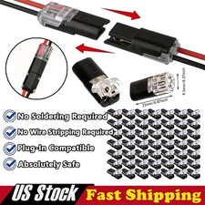 120Pcs Double-Wire Plug-in Connector, Cable Clamp with Locking Buckle USA