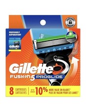Gillette Fusion5 ProGlide Razor Cartridge Blades 8 Pack, 5 Stainless Steel 2.94 per gallon