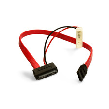 1ft Mini Micro SATA SlimLINE Cable - Red