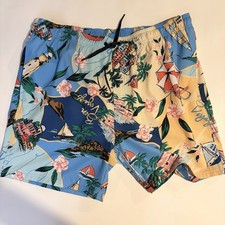 XL - NWT Old Navy Men s Lightweight Swim Trunks Bon Voyage Beach Vacation