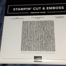 BARK 3D Embossing Folder Stampin Up Wrinkled Paper Rough Retired New