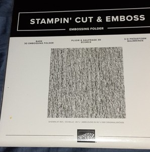 BARK 3D Embossing Folder Stampin Up Wrinkled Paper Rough Retired New