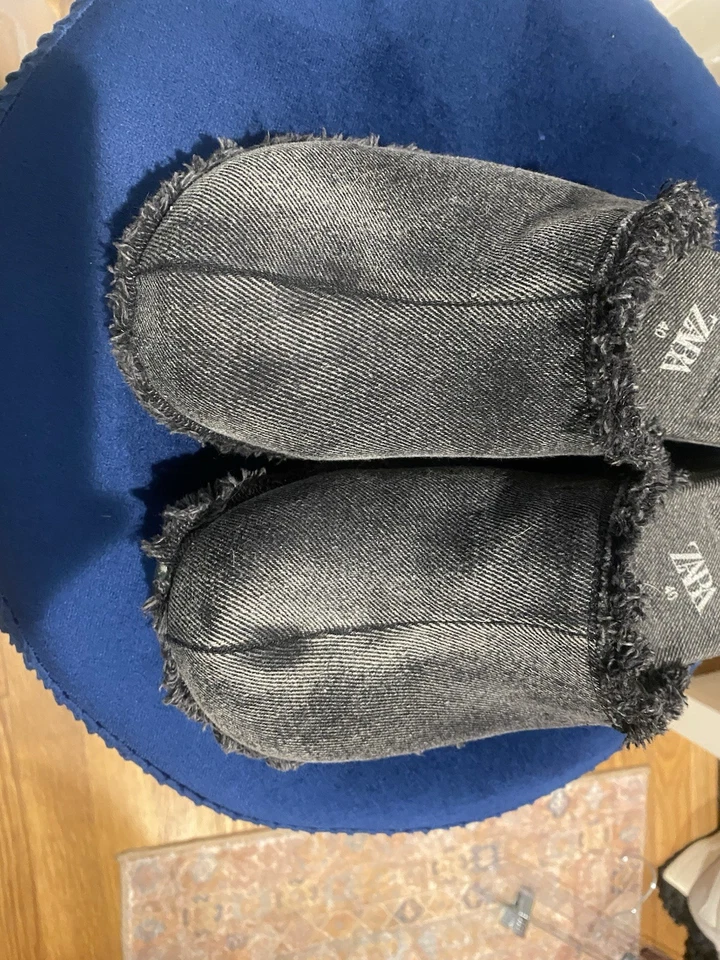 Черные джинсовые сабо Zara - Изображение 2 из 4