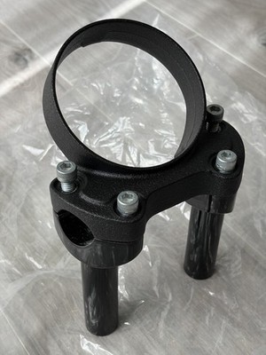 OEM 4'' Handlebar Risers & Top Clamp w/ Gauge Housing for 2022 Harley Low Rider S