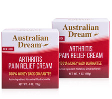  2 -- 4 OZ Australian Dream Arthritis Pain Relief Cream Muscles Joints Exp 2027