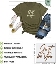 20 Piece Inspirational Word Stencil Set, Stencils for Painting on Wood, Canva...