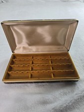 Vintage Mele Earring Jewelry Box Organizer Travel Case Hard Shell Case