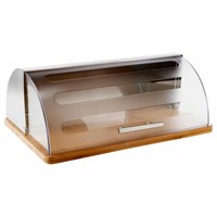 5Five Simply Smart Rollbrotkasten, Bambus, Kunststoff, Edelstahl, 39 X 27 Cm