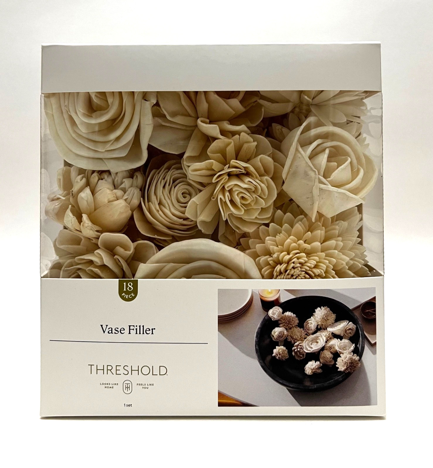 Threshold by Target - Vase Filler - 18 Piece - Off White Flowers - NEW-  thumbnail 7