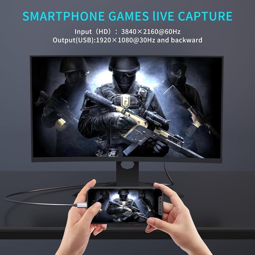 Videoaufnahmekarte 4K HDMI2.0 auf USB 2.0 1080P Capture Card Game Capture HDMI - Bild 3 von 5