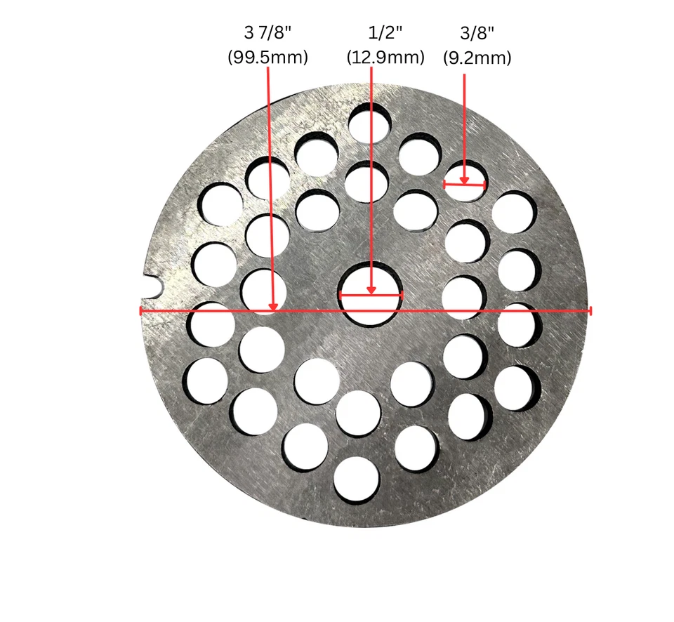 Plato picadora de carne #32 acero inoxidable Foto 2 de 2