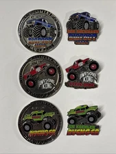 2025 Monster Truck Museum Collectible Pin & Coins. Bigfoot,Avenger, Awesome Kong