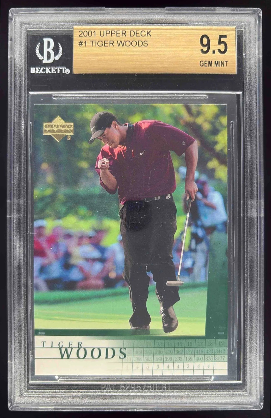 2001 Upper Deck #1 Tiger Woods RC BGS 9.5