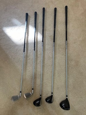 Five Intech Titanium golf clubs - Driver, three wood, five wood, 4 & 5 iron