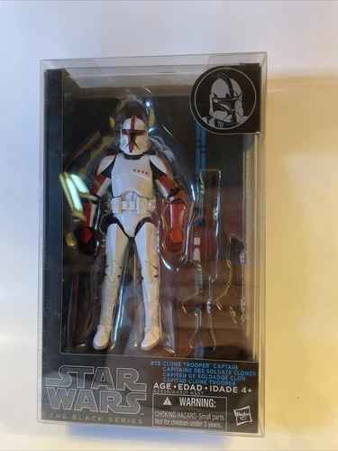 Star Wars Clone Trooper Captain #13 Black Series  6" 2014 MIB