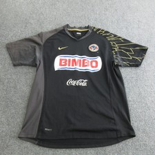 Vtg Club América Jersey Mens Medium Black Nike Soccer Bimbo Corona Mexico