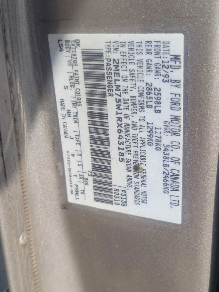 Alternador 95 Amp ID F1VU10300BB compatible con 91-94 Lincoln & Town Car 1644178 Foto 4 de 4