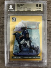 Panini 2024 Donruss Downtown Lamar Jackson #1 Gold /10 BGS 9.5 Baltimore Ravens