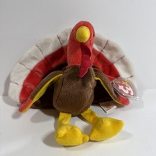 Ty Beanie Baby - GOBBLES the Turkey with tags Plush Stuffed Animal Toy