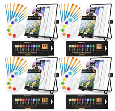 80PCS Acrylic Paint Canvas Set, Painting Supplies Kit for Artist Beginner, 4 Set