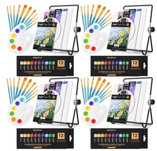 80PCS Acrylic Paint Canvas Set, Painting Supplies Kit for Artist Beginner, 4 Set