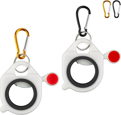 Zip Tie Holder, 2-Pack White Reusable Cable Tie Holder, No.5 Carabiner, Outdoor 