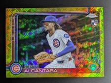2025 Topps Chrome KEVIN ALCANTARA 5/50 RC Gold LogoFractor Image Variation #173