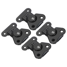 4 x Steel Spring Loaded Butterfly Twist Latch 2"x1.5" Black
