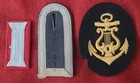 Original Group of 3 WW2 German Military Uniform Patch, Collar Tabs