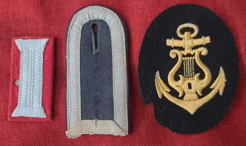 Original Group of 3 WW2 German Military Uniform Patch, Collar Tabs