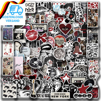 100Pcs Vinyl Aesthetic Downtown Girls Stickers Pack - Y2K Waterproof Decals for