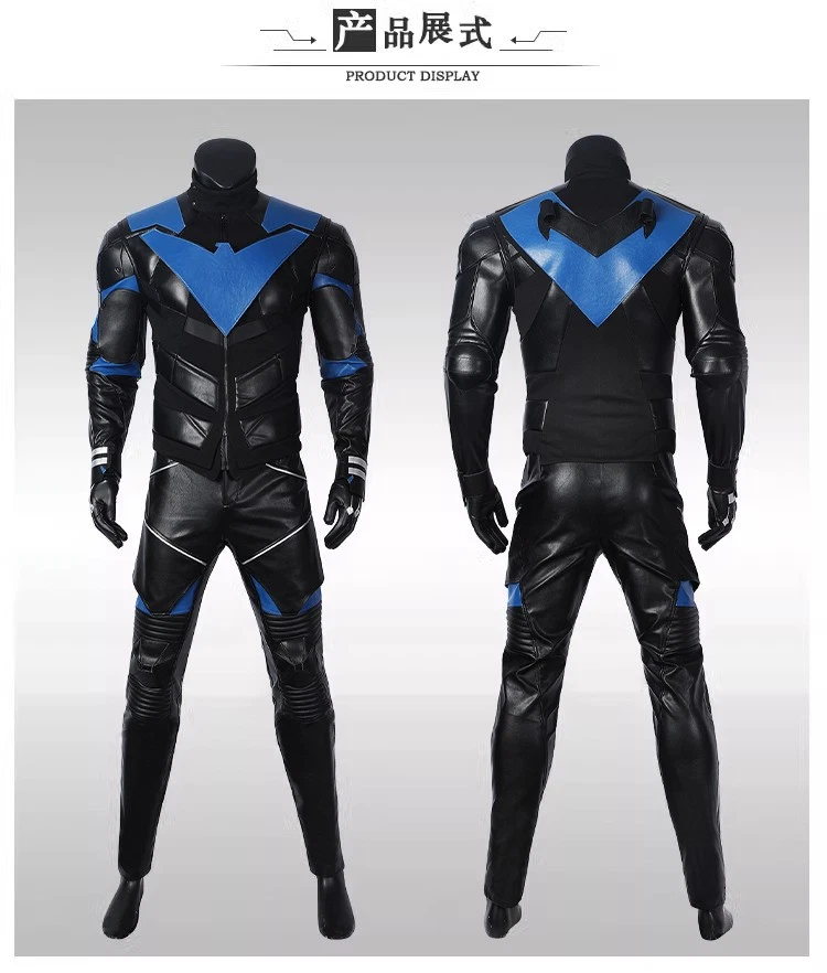 Batman: Gotham Knight Nightwing Costume Cosplay Suit Handmade - Image 2 of 4