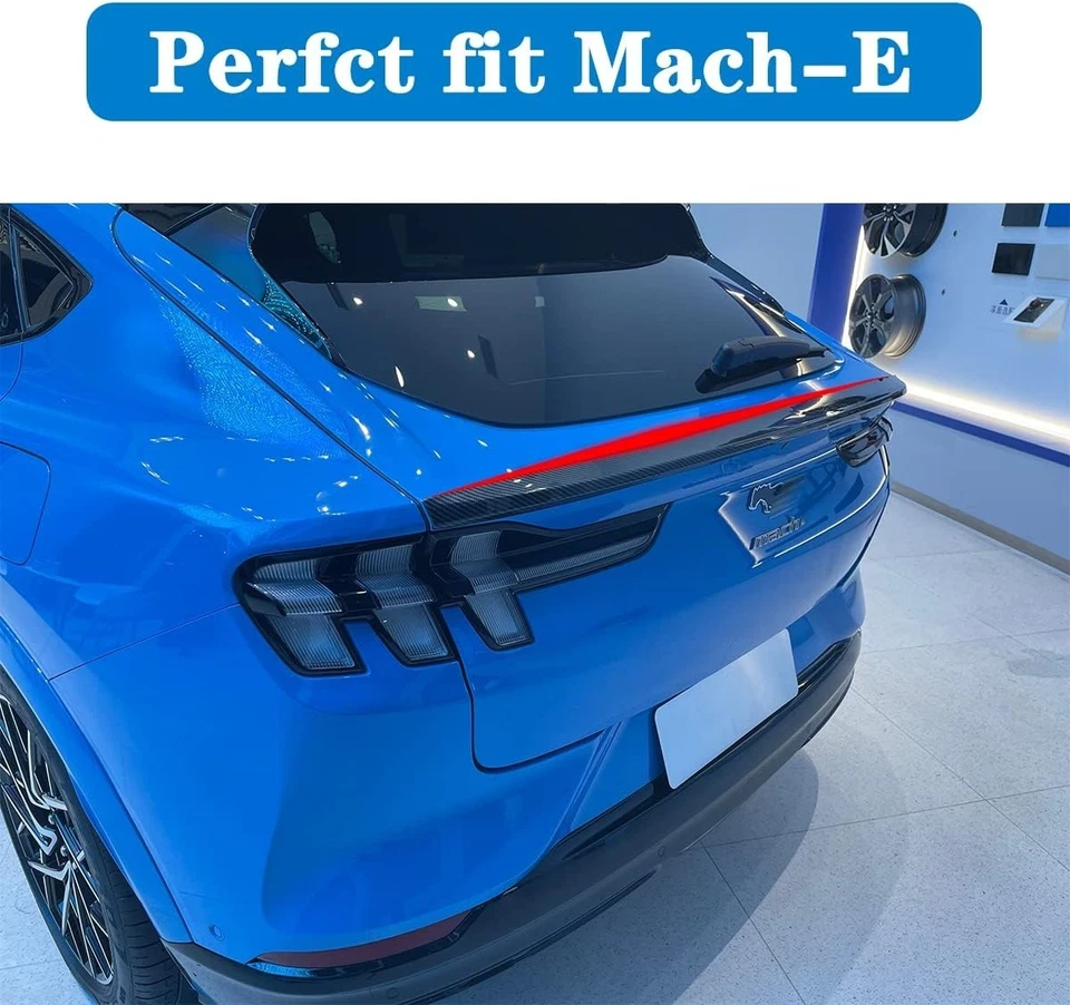 Alerón trasero Mustang Mach E maletero, 2021-2024 fibra carbono (ACABADO) Foto 2 de 4