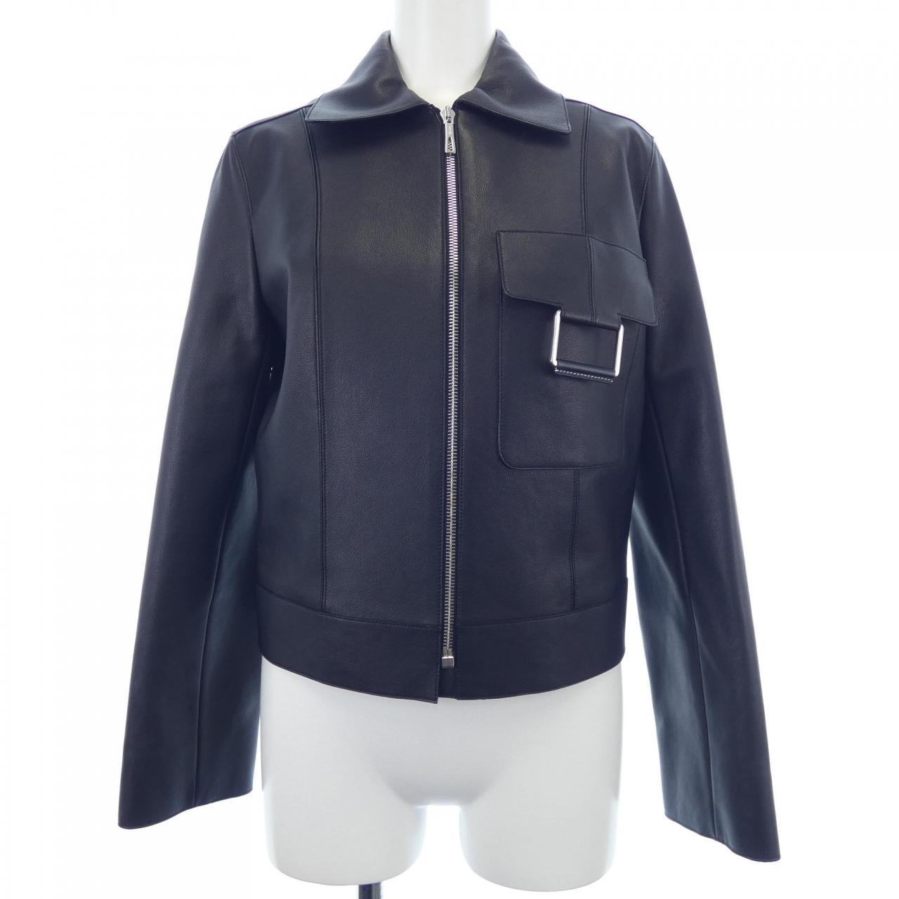 Authentic HERMES Leather jacket  #270-004-099-3789