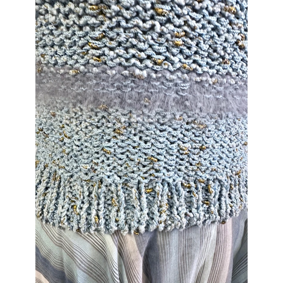 VTG 1980s Gabani Striped Skirt Sweater Set Made in Italy Metallic Knit S/M - Image 4 of 4