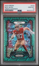 2023 Panini Prizm - Nick Bosa #272 Green Shimmer Prizm /5 PSA 10
