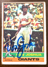 1976 Topps VON JOHSHUA Autographed Baseball Card #82 GIANTS