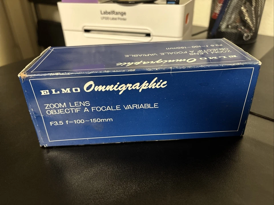 Lente zoom proyector de diapositivas omnigráficas Elmo 1:3,5 f=100~150 mm NOS Foto 2 de 4