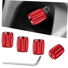 4 Pcs Locking Car Tire Valve Stem Caps Anti-theft Wheel Valve Covers With Red 4 Pcs Locking Car Tire Valve Stem Caps Anti-theft Wheel Valve Covers With Red