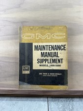 1963 Gmc Trucks Maintenance Manual Supplement Models 1000-5000 X-6323 Oem