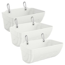 Tiflev Goat Feeders Hanging 3 Pack 3.5 Quart, Chicken Waterer Feeder Trough f...