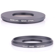 RISE UK 52-27MM 52MM-27MM 52MM to 27MM Step Down filter Ring Metal Adapter