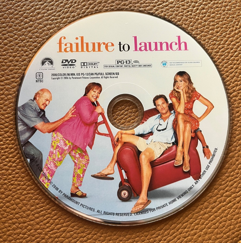 Failure to Launch (DVD, 2006, Full Screen) Disc Only