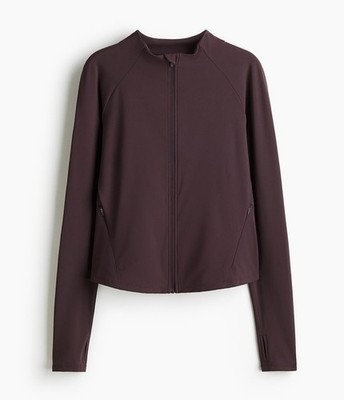 H&M Move Sports Jacket DryMove in Aubergine Purple