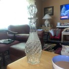 Vtg 1960 Diamond Point Decanter Barware Pineapple Square 14" — photo 1