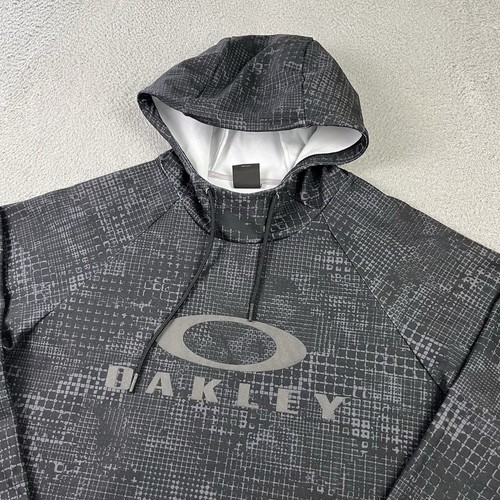 Oakley Hydrolix Hoodie Mens XL Gray Digital Camo Stretch Activewear Pullover - Picture 3 of 14